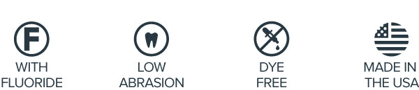 with-fluoride-low-abrasion-dye-free-and-made-in-the-USA-icons