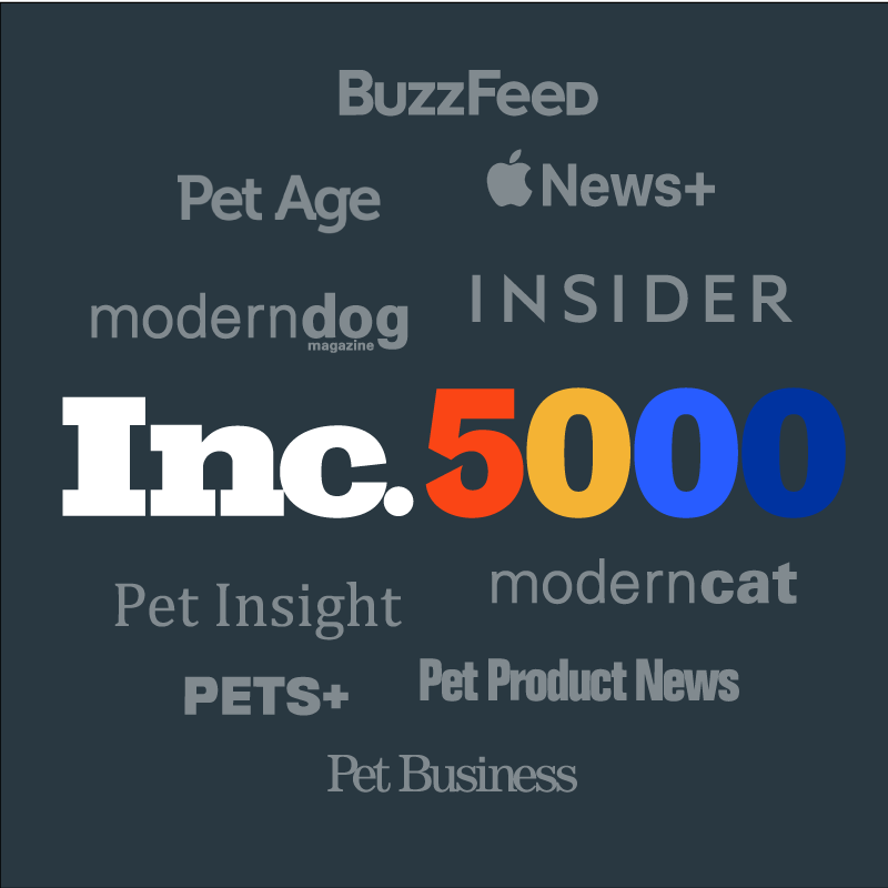 collage of publication logos who've featured oxyfresh including but not limited to buzzfeed, insider, modern dog, and apple news