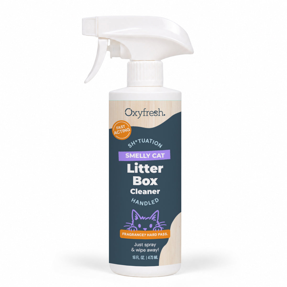 Oxyfresh Premium Litter Box Cleaner – Safely Eliminates Odors and Grime – Scrub Free