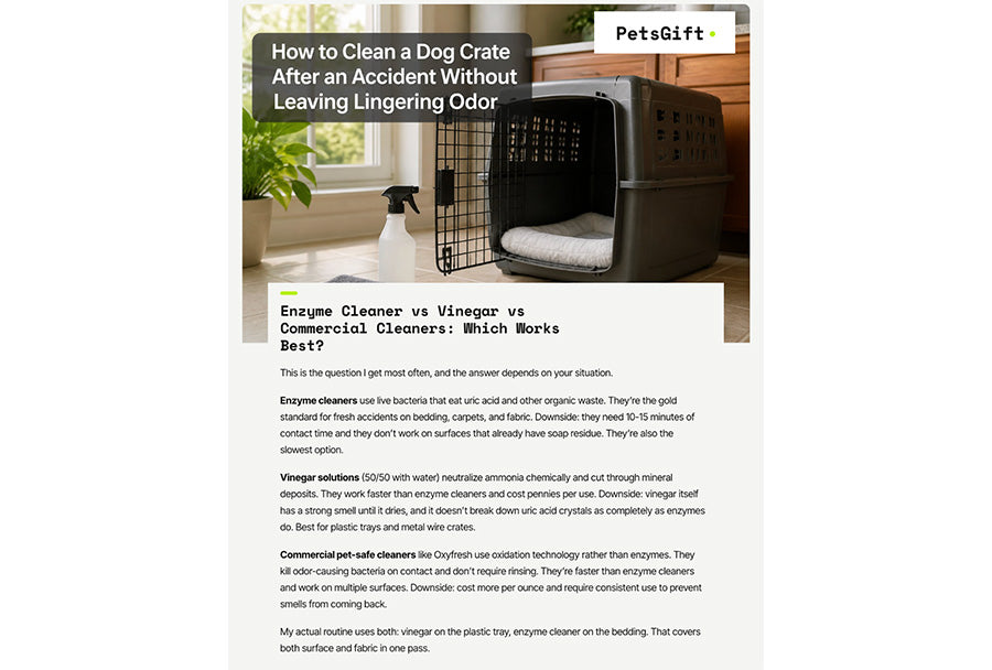 PetsGift: "How to Clean a Dog Crate After an Accident Without Leaving Lingering Odor"