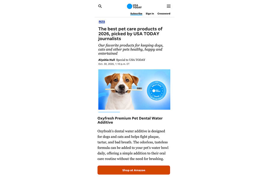 USA TODAY: "The Best Pet Care Products of 2026, Picked by USA TODAY Journalists