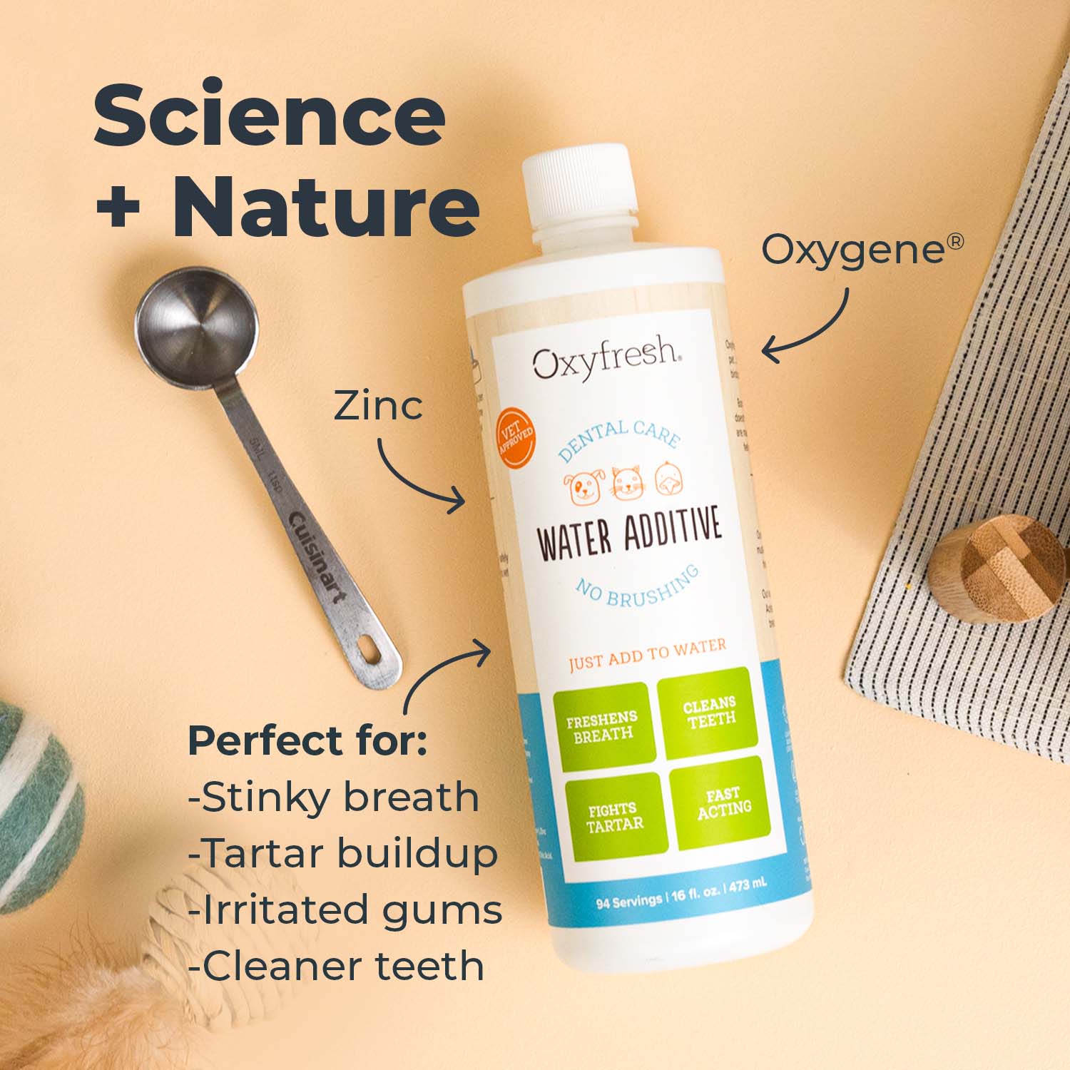 Pet Dental Water Additive + Stain & Odor Remover